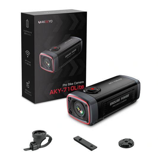 Akeeyo 710 Lite Sports Kamera til Cykel / Motorcykel, 2K, Wi-Fi, Sort