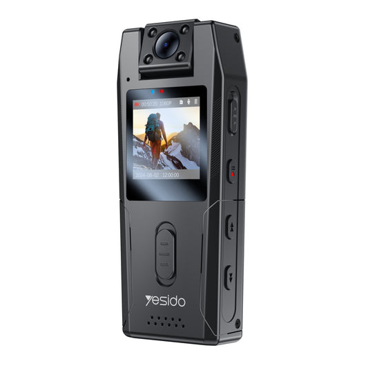 Yesido KM25 sportskamera, 1080P, 1.3 tommer skærm, Sort