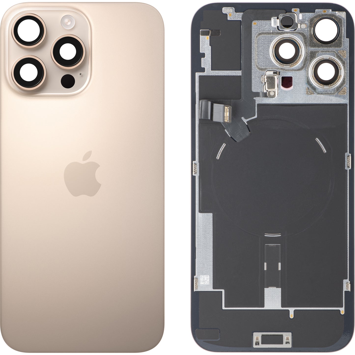 Batteridæksel Apple iPhone 16 Pro Max, Guld (Desert Titanium), Swap