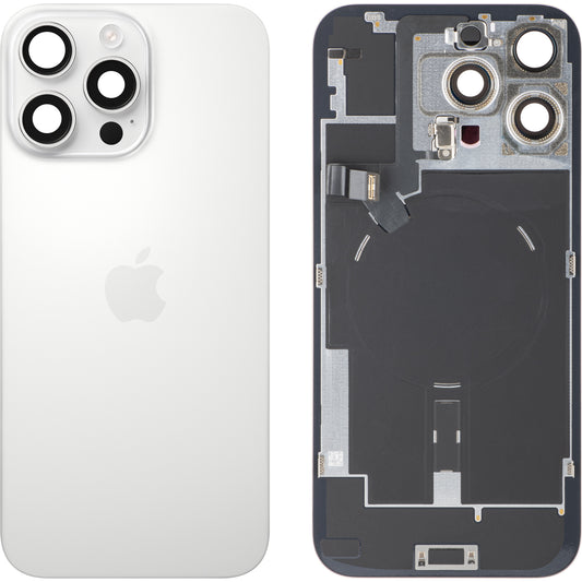 Batteridæksel Apple iPhone 16 Pro Max, Hvid (White Titanium), Swap