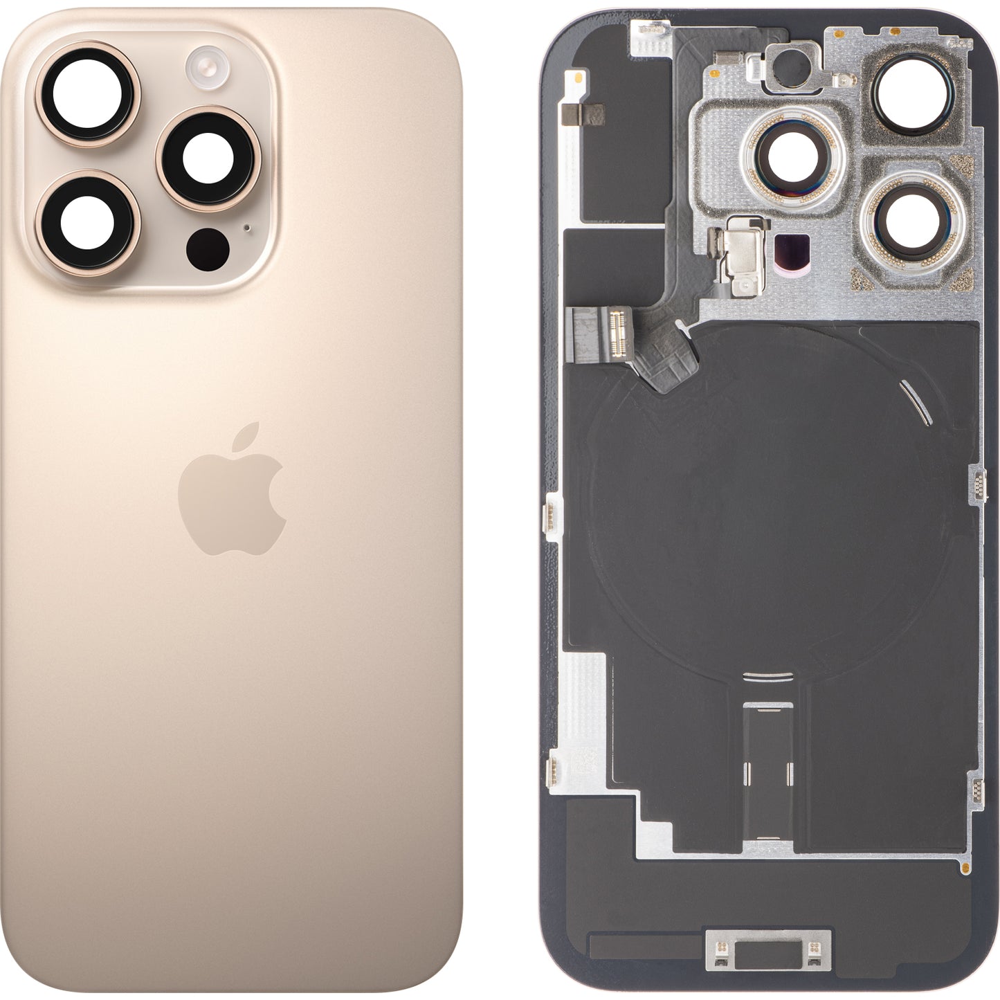Batteridæksel Apple iPhone 16 Pro, Guld (Desert Titanium), Swap