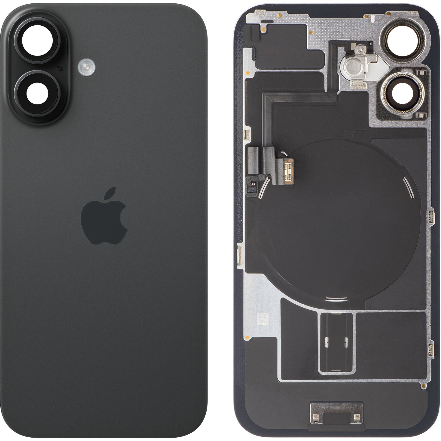 Batteridæksel Apple iPhone 16, Sort, Swap