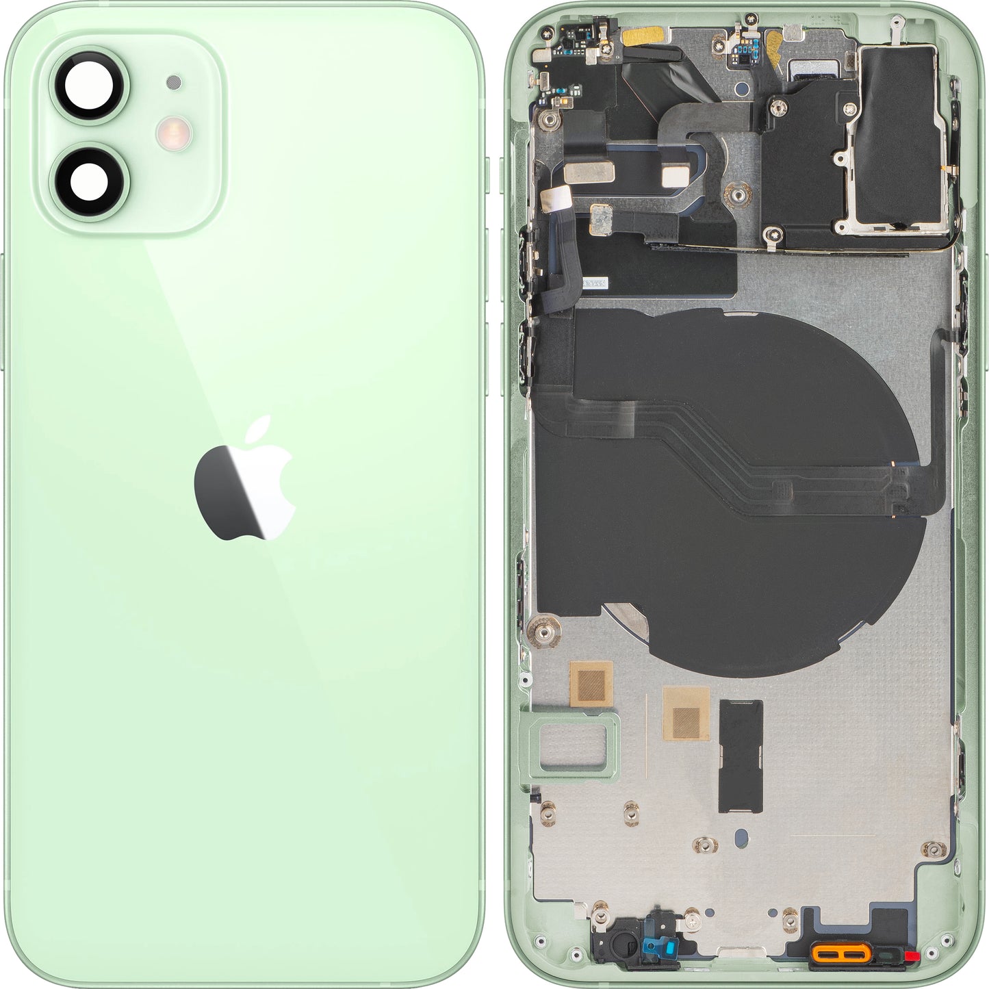 Batteridæksel Apple iPhone 12, Med Midterkabinet, Grøn, Swap