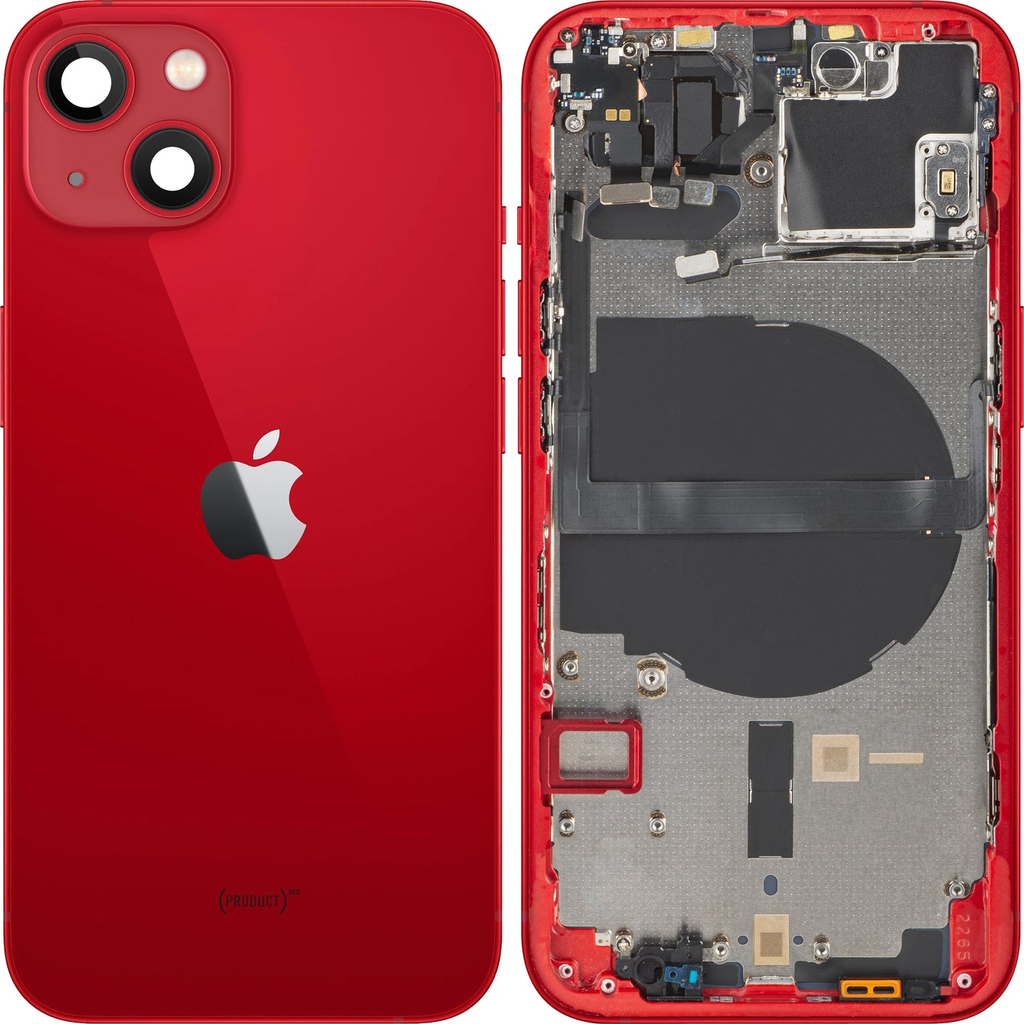 Batteridæksel Apple iPhone 13, Med Midterkabinet, Rød, Swap