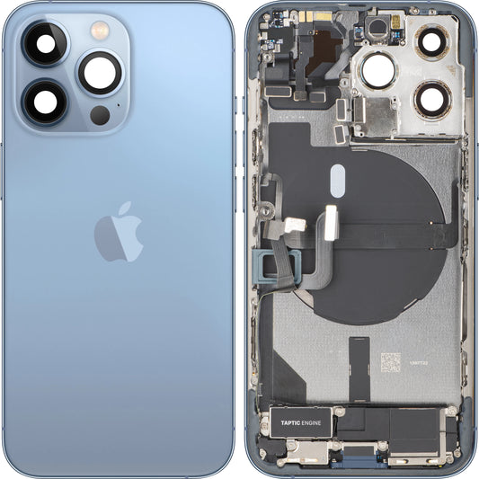 Apple iPhone 13 Pro Battery Cover, With Middle Frame, Full Parts, Sierra Blue, Swap