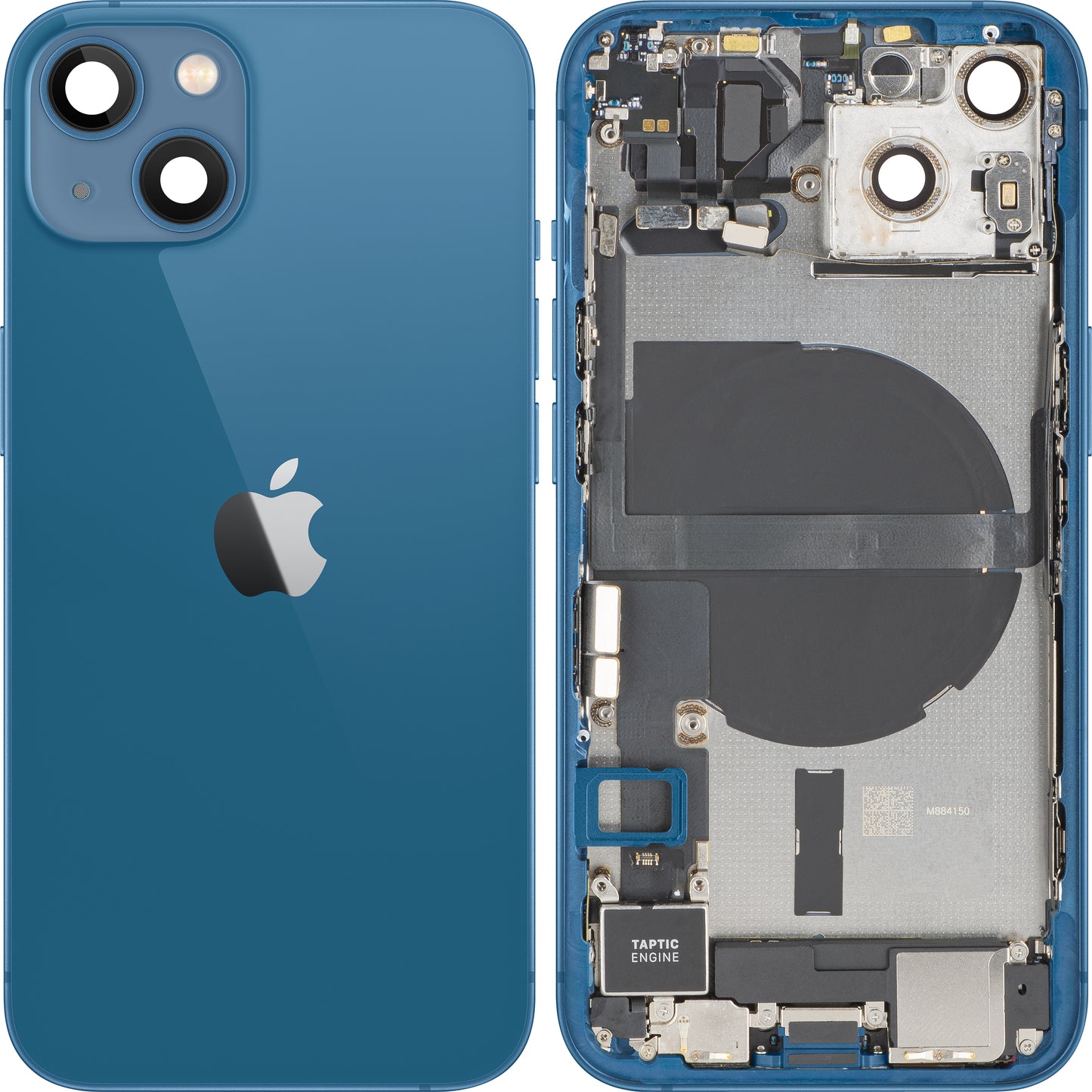 Batteridæksel Apple iPhone 13, Med Midterkabinet, Fulde Dele, Blå, Swap