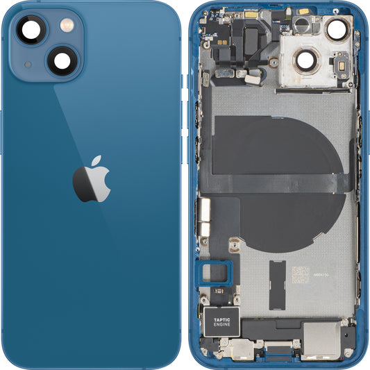 Batteridæksel Apple iPhone 13, Med Midterkabinet, Fulde Dele, Blå, Swap