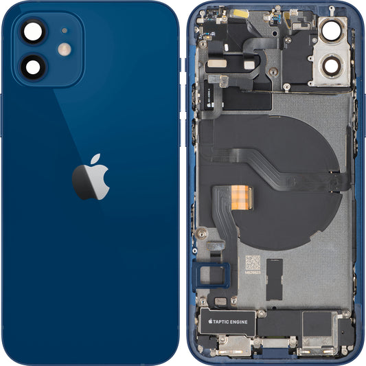 Batteridæksel Apple iPhone 12, Med Midterkabinet, Fulde Dele, Blå, Swap