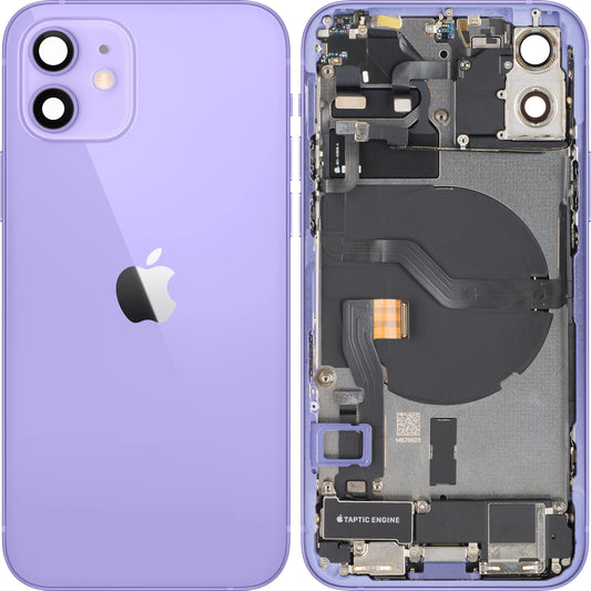 Batteridæksel Apple iPhone 12, Med Midterkabinet, Fulde Dele, Lilla, Swap