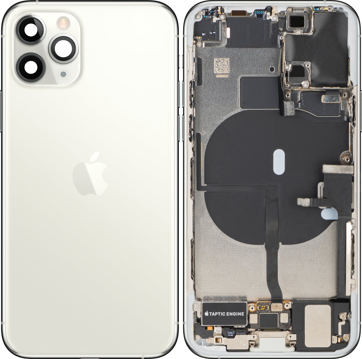 Apple iPhone 11 Pro Batteridæksel, Med Midterkasse, Fulddele, Sølv, Swap