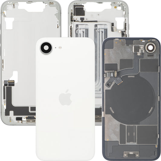 Apple iPhone 17e Batteridæksel, Med Midterhus, Fulddele, Hvid, Premium Swap