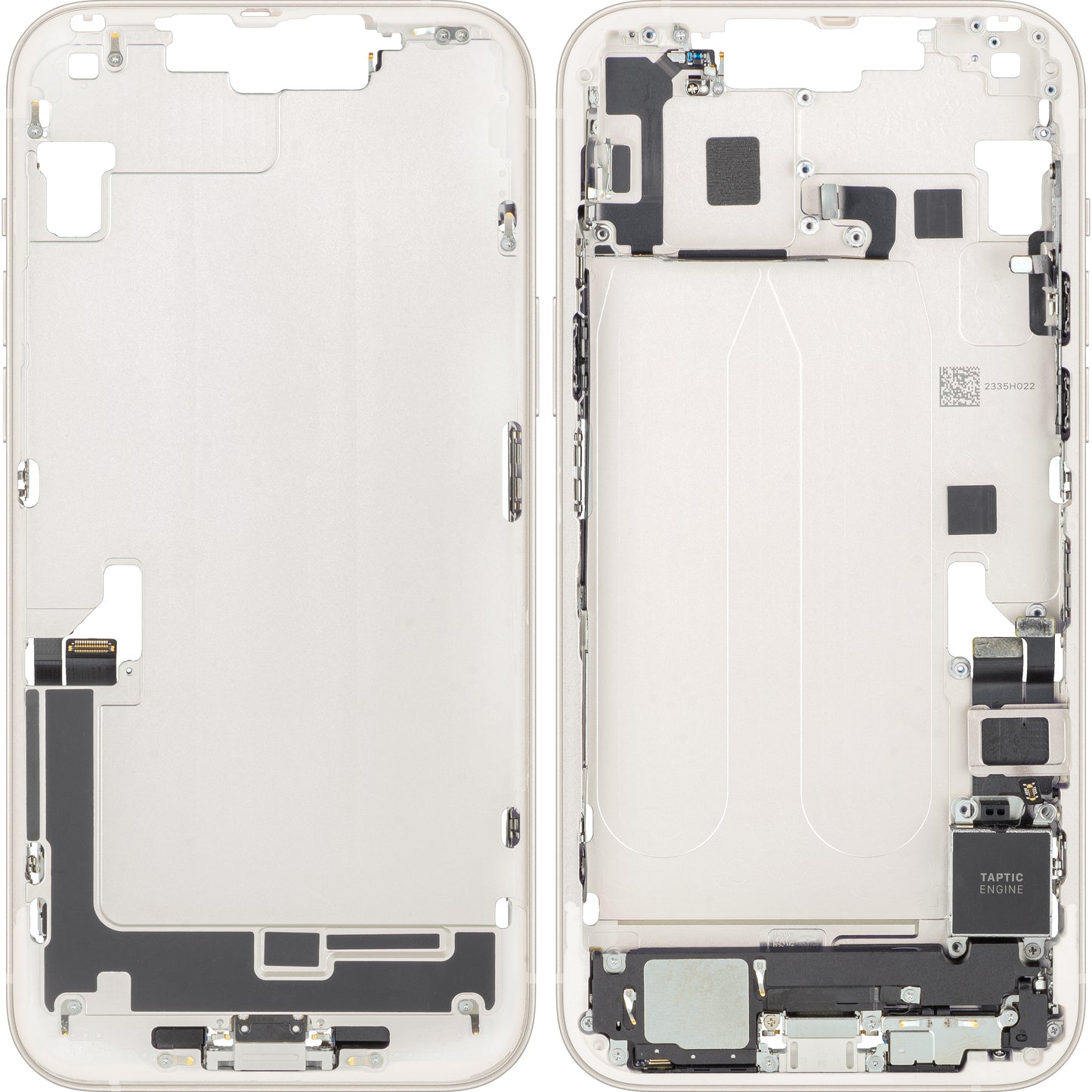 Batteridæksel Apple iPhone 14 Plus, Med Midterkabinet, Fulde Dele, Hvid (Starlight), Swap