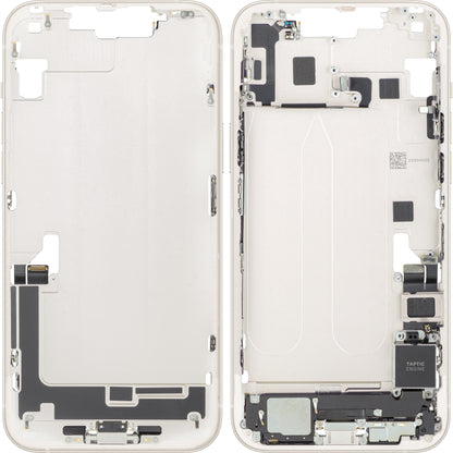 Batteridæksel Apple iPhone 14 Plus, Med Midterkabinet, Fulde Dele, Hvid (Starlight), Swap