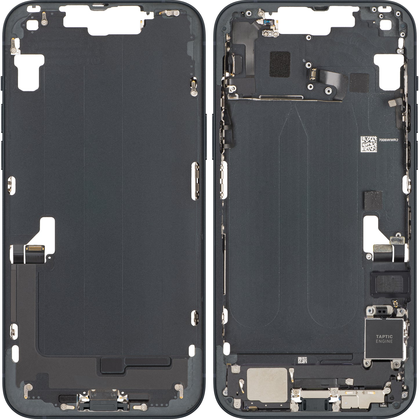 Batteridæksel Apple iPhone 14 Plus, Med Midterkabinet, Fulde Dele, Sort (Midnight), Swap