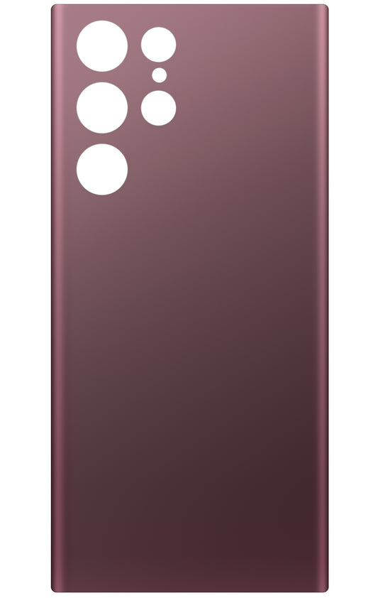 Batteridæksel kompatibelt med Samsung Galaxy S22 Ultra 5G S908, Vinrød