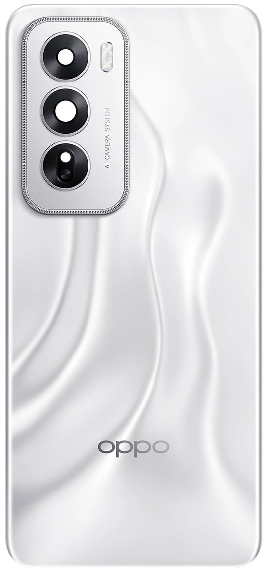 Batteridæksel til Oppo Reno12, Sølv (Astro Silver), Servicepakke 621033000316