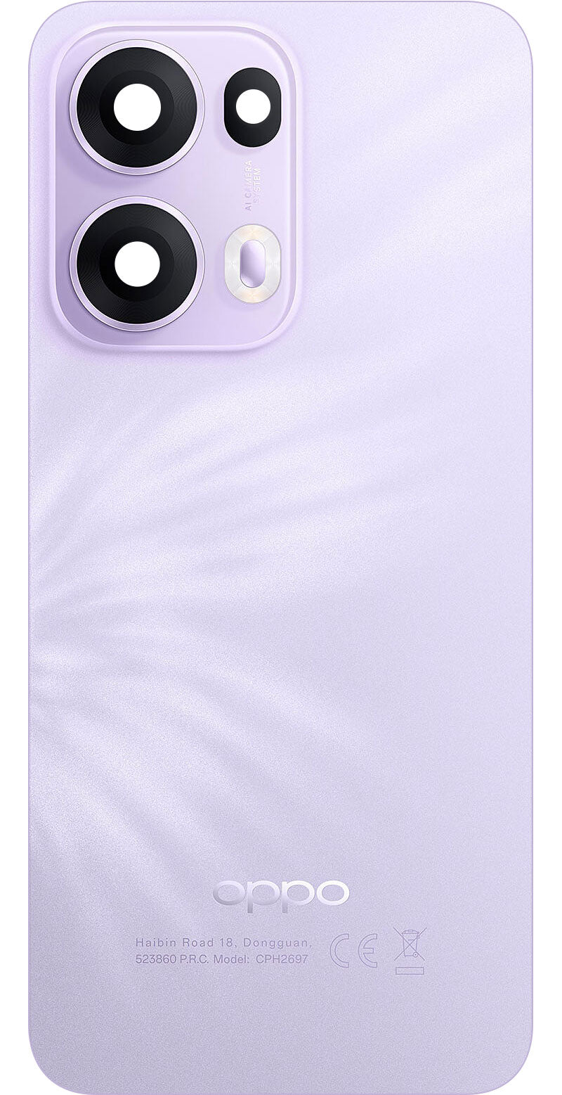 Batteridæksel Oppo Reno13 Pro, Lilla (Plume Purple), Servicepakke 621033000470