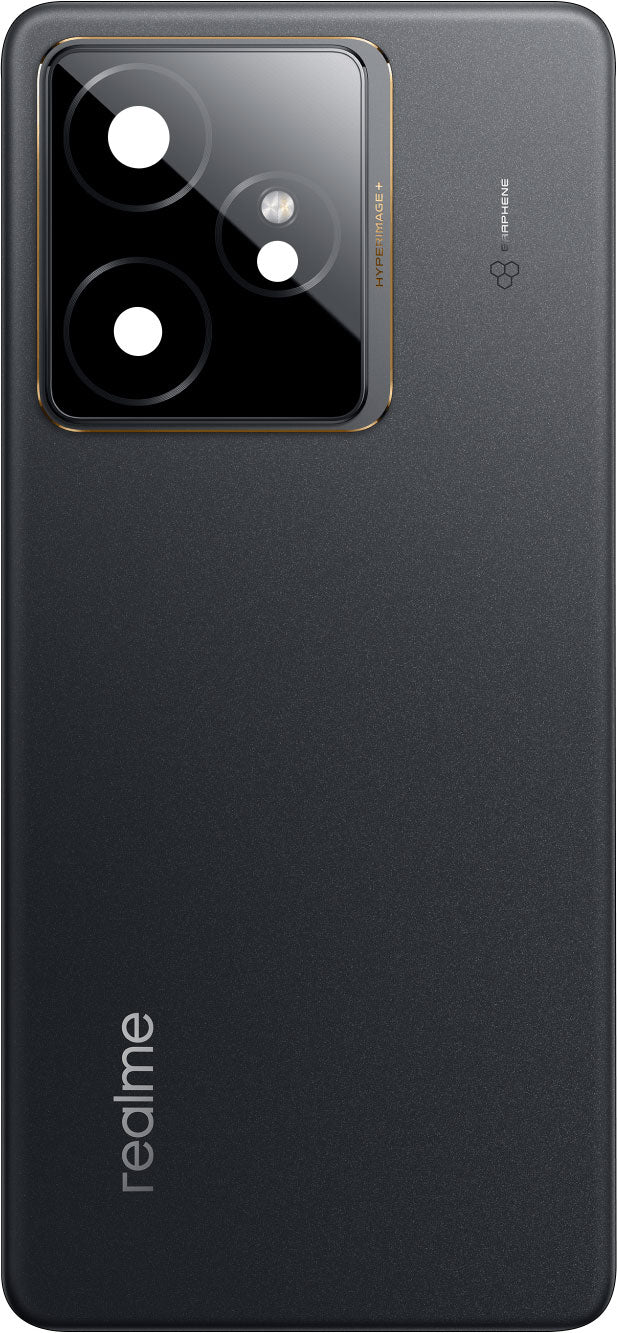 Batteridæksel Realme GT 7, Sort (IceSense Black), Servicepakke 621033000618