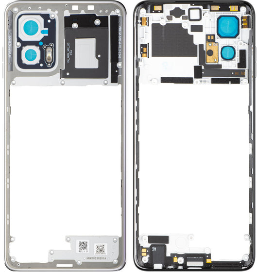 Motorola Moto G73 Midframe, Sølv (Lucent White), Service Pack 5S58C22265
