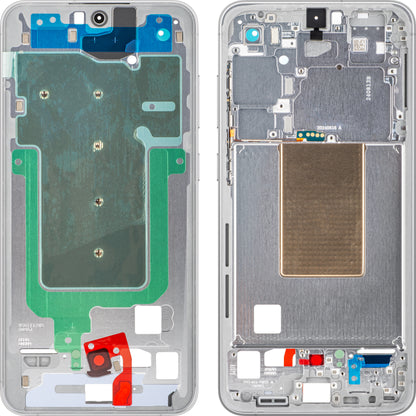 Mellemkabinet til Samsung Galaxy S24 FE S721, Sølvfarvet, Servicepakke GH82-35851B