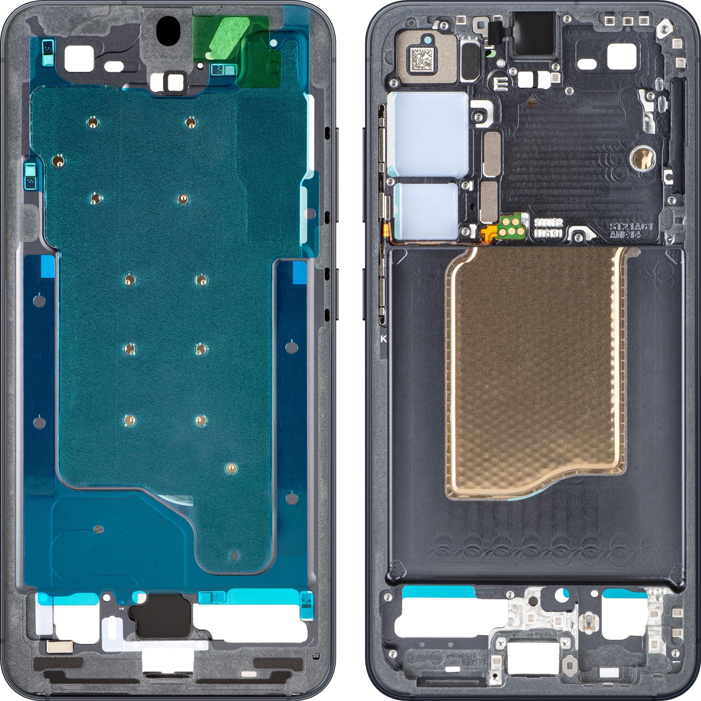Midterkabinet Samsung Galaxy S25 S931, Sort, Servicepakke GH82-36328E