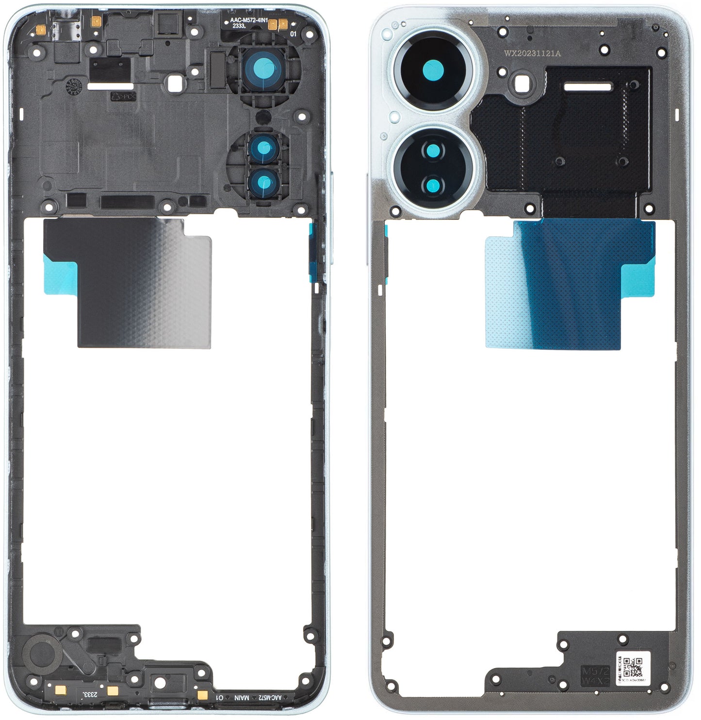 Mellemkabinet Xiaomi Redmi 13C, Hvid (Glacier White), Service Pack 560003C3UA00