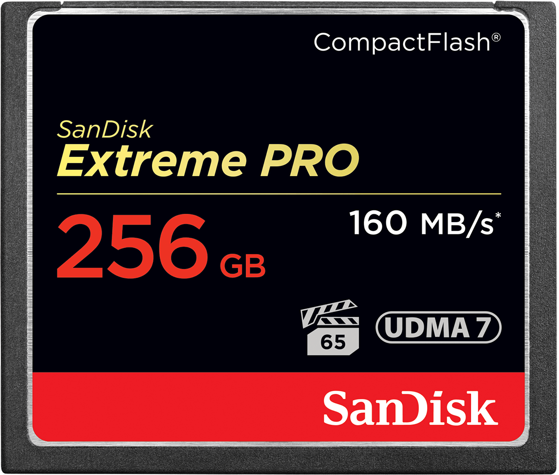 CompactFlash hukommelseskort SanDisk Extreme Pro, 256Gb, UDMA 7 SDCFXPS-256G-X46