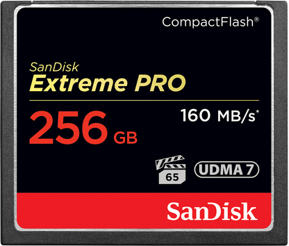 CompactFlash hukommelseskort SanDisk Extreme Pro, 256Gb, UDMA 7 SDCFXPS-256G-X46