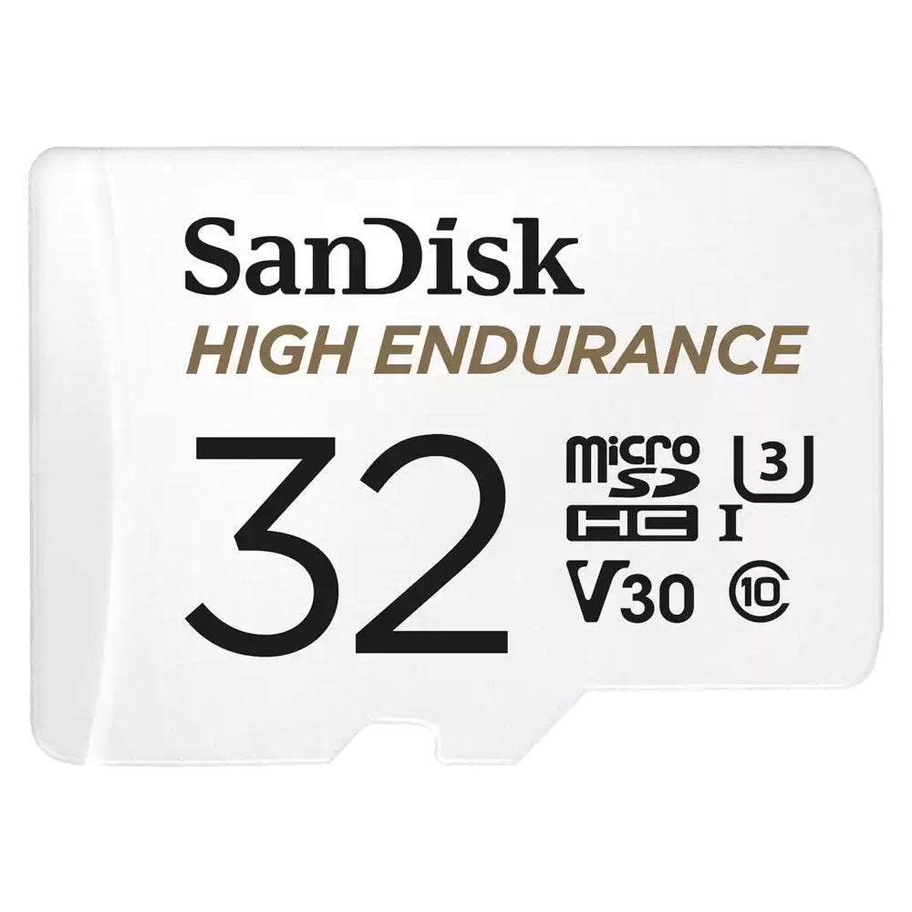 SanDisk High Endurance microSDHC hukommelseskort, 32Gb, Klasse 10 / UHS-1 U3, med adapter SDSQQNR-032G-GN6IA
