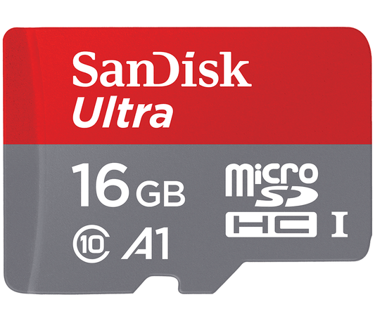 SanDisk Ultra Android A1 microSDHC hukommelseskort, 16 GB, Klasse 10 / UHS-1 U1 SDSQUAR-016G-GN6MN