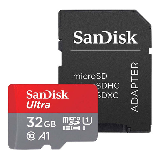 SanDisk Ultra Android A1 microSDHC-hukommelseskort, 32GB, Klasse 10 / UHS-1 U1, med adapter SDSQUA4-032G-GN6MA
