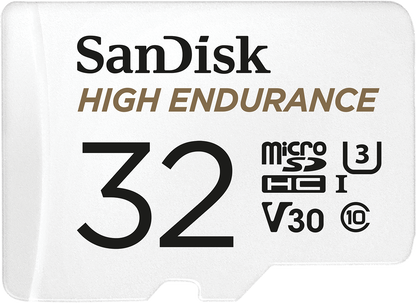 SanDisk High Endurance microSDHC hukommelseskort, 32Gb, Klasse 10 / UHS-1 U3, med adapter SDSQQNR-032G-GN6IA