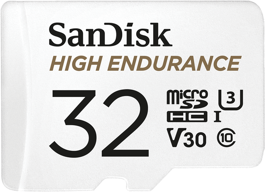 SanDisk High Endurance microSDHC hukommelseskort, 32Gb, Klasse 10 / UHS-1 U3, med adapter SDSQQNR-032G-GN6IA