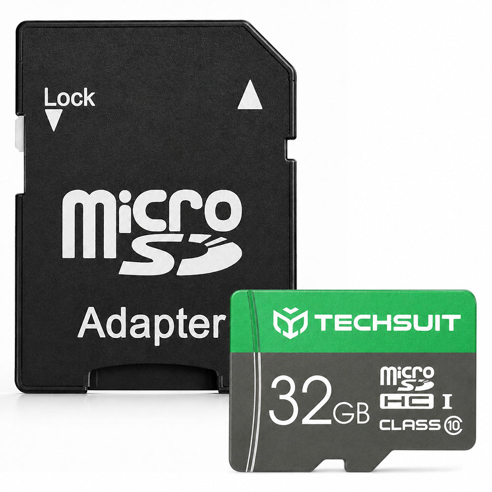 Techsuit THCM11 microSDHC-hukommelseskort, 32 GB, klasse 10, med adapter