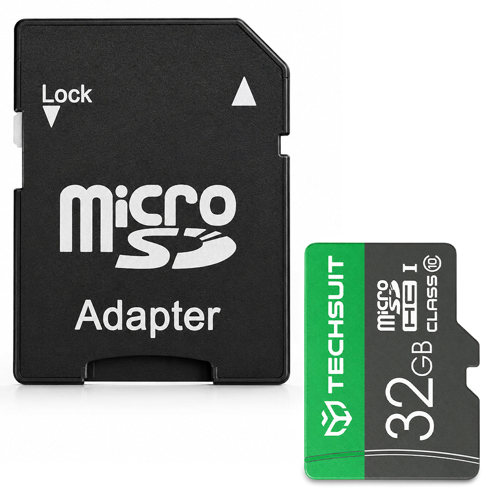 Techsuit THCM11 microSDHC-hukommelseskort, 32 GB, klasse 10, med adapter