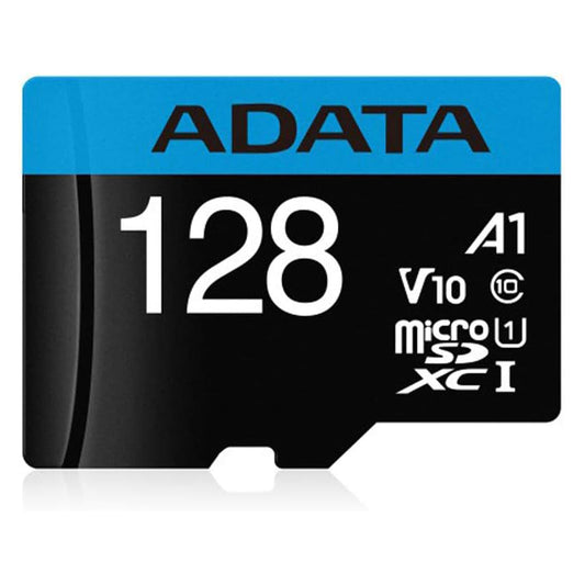 microSDXC hukommelseskort Adata Premier, 128Gb, Klasse 10 / UHS-1 U1, med adapter AUSDX128GUICL10A1-RA1
