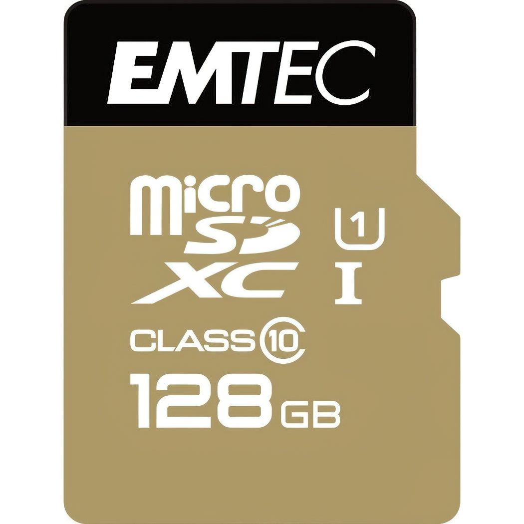 microSDXC Emtec Speedin Pro Android A1 hukommelseskort, 128Gb, Klasse 10 / UHS-1 U3, med adapter ECMSDM128GXE