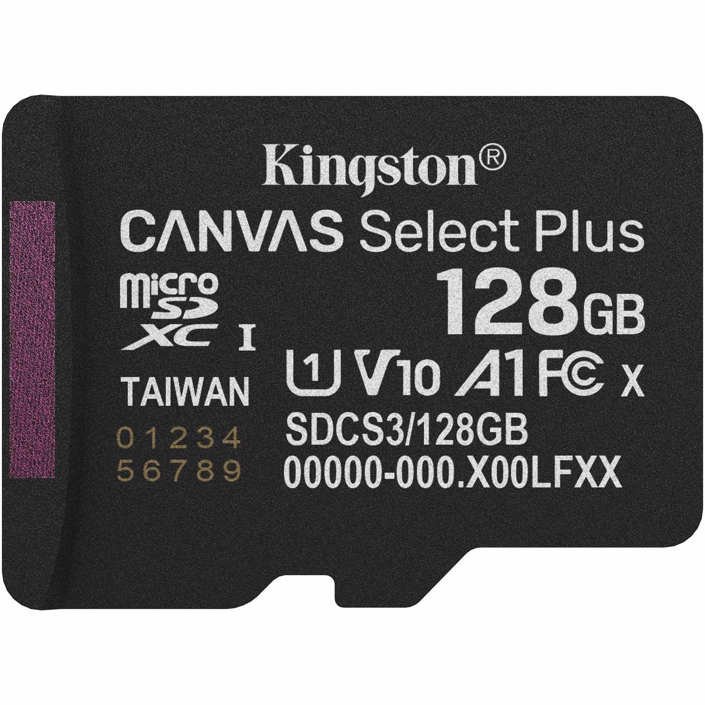 Kingston Canvas Select Plus Android A1 microSDXC hukommelseskort, 128Gb, Klasse 10 / UHS-1 U1 SDCS3/128GBSP