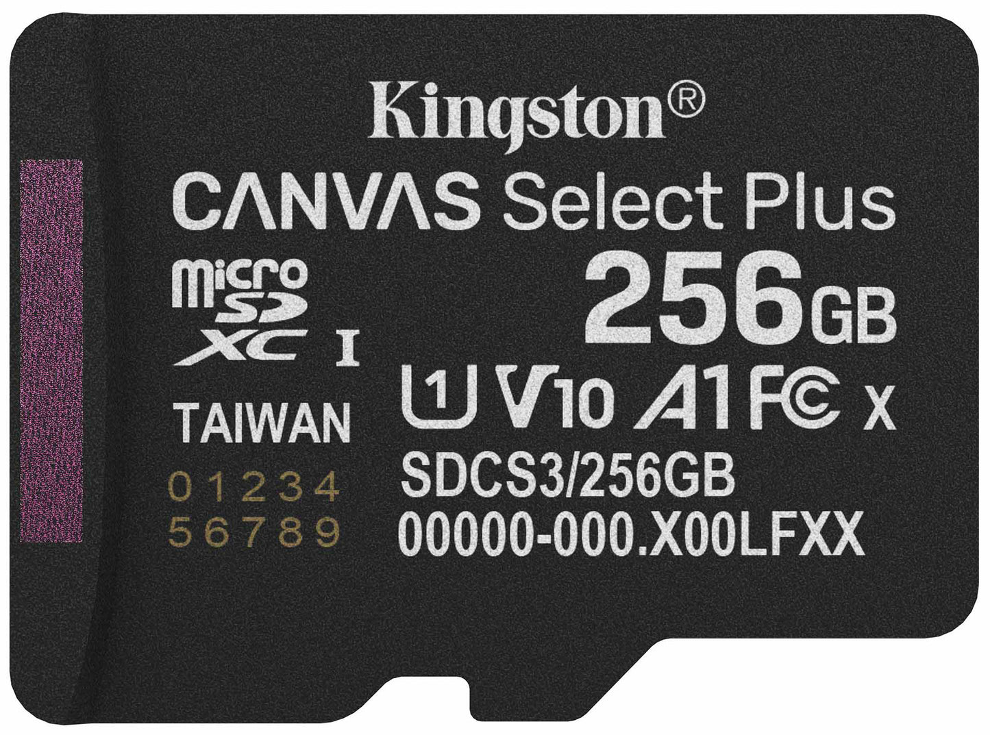 Kingston Canvas Select Plus Android A1 microSDXC hukommelseskort, 256Gb, Klasse 10 / UHS-1 U1 SDCS3/256GBSP