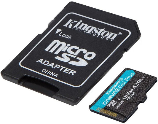 Kingston Canvas Go Plus Android A2 microSDXC hukommelseskort, 64GB, Klasse 10 / UHS-1 U3, med adapter SDCG4/64GB