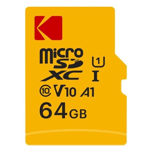 Kodak microSDXC hukommelseskort, 64Gb, Klasse 10 / UHS-1 U1, med adapter EKMSDM64GXC10K