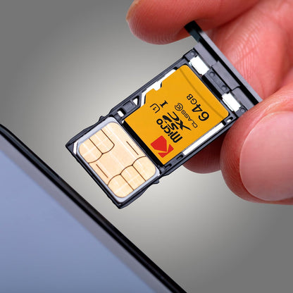 Kodak microSDXC hukommelseskort, 64Gb, Klasse 10 / UHS-1 U1, med adapter EKMSDM64GXC10K