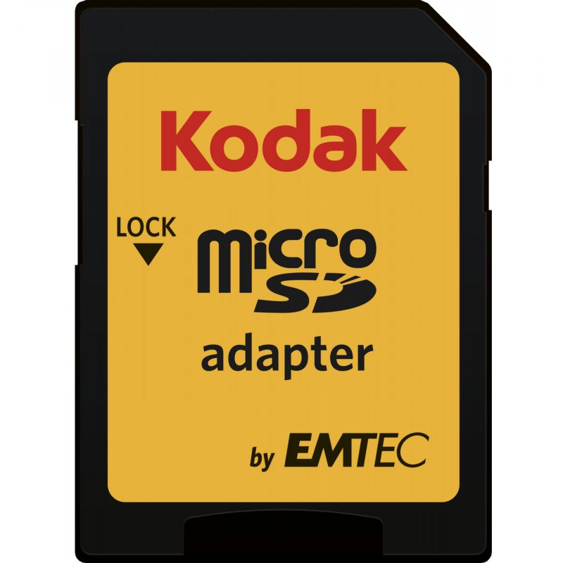 Kodak microSDXC hukommelseskort, 64Gb, Klasse 10 / UHS-1 U1, med adapter EKMSDM64GXC10K