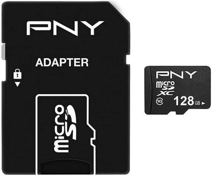PNY Performance Plus microSDXC hukommelseskort, 128Gb, Klasse 10, Med Adapter P-SDU12810PPL-GE