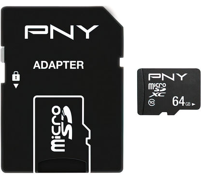 PNY Performance Plus microSDXC hukommelseskort, 64Gb, Klasse 10, Med Adapter P-SDU64G10PPL-GE