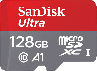 SanDisk Ultra Android A1 microSDXC hukommelseskort, 128GB, Klasse 10 / UHS-1 U1 SDSQUAB-128G-GN6MN