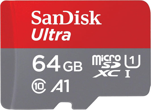 SanDisk Ultra Android A1 microSDXC hukommelseskort, 64Gb, Klasse 10 / UHS-1 U1 SDSQUAB-064G-GN6MN