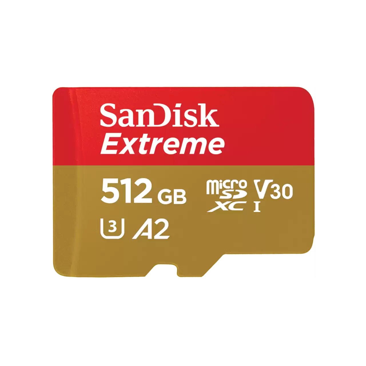 SanDisk Extreme microSDXC hukommelseskort, 512Gb, Klasse 10 / UHS-1 U3 SDSQXAV-512G-GN6MN