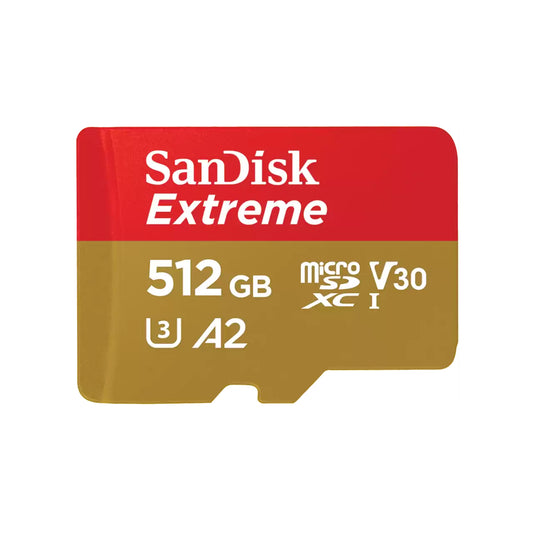SanDisk Extreme microSDXC hukommelseskort, 512Gb, Klasse 10 / UHS-1 U3 SDSQXAV-512G-GN6MN