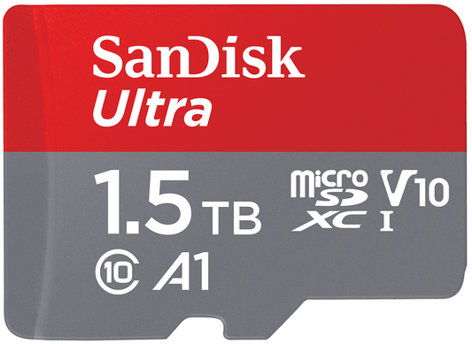 SanDisk Ultra Android A1 microSDXC hukommelseskort, 1.5TB, Klasse 10 / UHS-1 U1 SDSQUAC-1T50-GN6MN